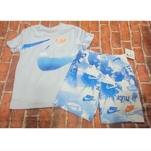 Nike Boys Set Sz 5 Blue Summer Nwt